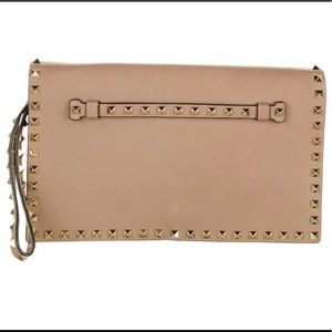 Valentino ‘Rockstud’ Leather Flap Clutch